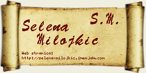 Selena Milojkić vizit kartica